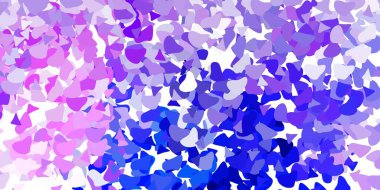 Açık pembe, soyut şekilli mavi vektör şablonu. Gradyan rastgele formlarla modern soyut illüstrasyon. Web siteniz için basit illüstrasyon.