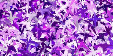 Rastgele üçgenli açık mor vektör dokusu. Modern tarzda üçgen şekilli akıllı soyut çizimler. Duvar kağıtlarınız için tasarım.