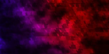 Koyu pembe, kristalli sarı vektör şablonu, üçgenler. Soyut arkaplanda renkli eğimli üçgenler. Reklamlar için desen.