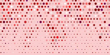 Açık pembe, benekli kırmızı vektör arka plan. Baloncuklu gradyan tarzda soyut dekoratif tasarım. Broşürler, broşürler için desen.