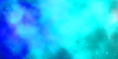 Küçük ve büyük yıldızlı hafif BLUE vektör arkaplanı.