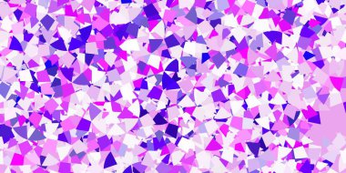 Açık mavi, kristalli kırmızı vektör şablonu, üçgenler. Üçgenli soyut gradyan çizimi. Duvar kağıtları için şablon.