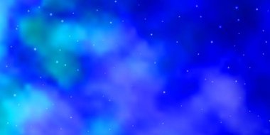 Renkli yıldızlı hafif Mavili vektör arkaplanı.