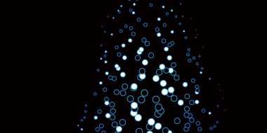 Daireli koyu mavi vektör arkaplanı.