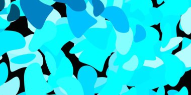 Memphis şekilli açık mavi vektör dokusu. Soyut tarzda, gradyan formlarda basit tasarım. Web siteniz için basit illüstrasyon.