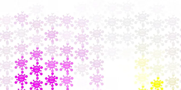 Светло Розовый Желтый Векторный Отскок Вирусными Сифилисами Красочная Абстрактная Иллюстрация — стоковый вектор