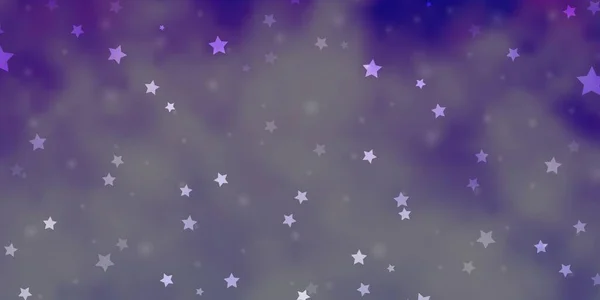 Светло Фиолетовый Вектор Яркими Звездами — стоковый вектор