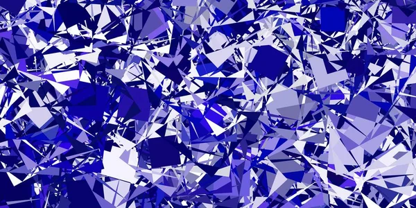 Hellrosa Blaue Vektortextur Mit Zufälligen Dreiecken Webmaterialillustration Mit Bunten Abstrakten — Stockvektor