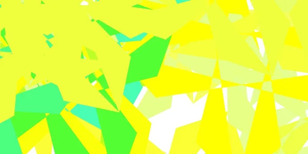 Fond Triangle Abstrait Vert Clair Vecteur Jaune Illustration Abstraite Moderne — Image vectorielle