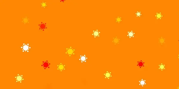 Leicht Orangefarbene Vektorstruktur Mit Krankheitssymbolen Farbenfrohe Krankheitssymbole Einfachen Abstrakten Stil — Stockvektor