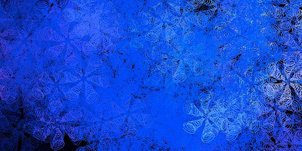 Темно Синий Векторный Фон Точками Абстрактные Красочные Диски Простом Градиентном — стоковый вектор