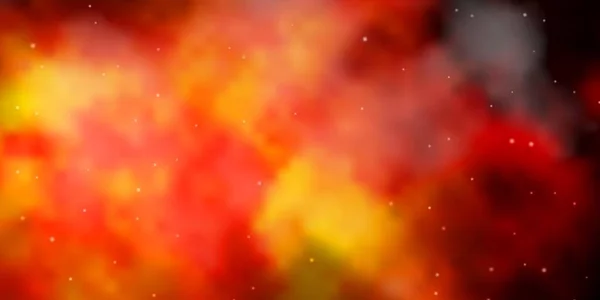 Темно Оранжевый Векторный Фон Маленькими Большими Звездами Современная Геометрическая Абстрактная — стоковый вектор