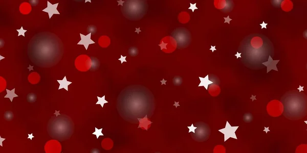 Textura Vetor Laranja Claro Com Círculos Estrelas Glitter Ilustração Abstrata — Vetor de Stock