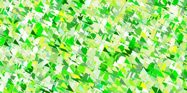 Светло Зеленый Желтый Векторный Узор Многоугольными Вставками Великолепная Абстрактная Иллюстрация — стоковый вектор
