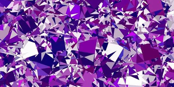 Světle Fialový Vektorový Obrazec Mnohoúhelníkovými Tvary Ilustrace Abstraktními Barevnými Trojúhelníky — Stockový vektor