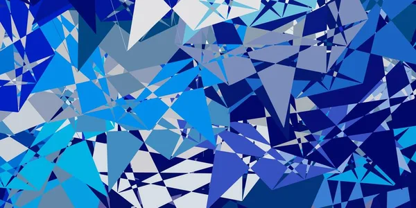 Hellblaues Vektormuster Mit Polygonalen Formen Webmaterialillustration Mit Bunten Abstrakten Dreiecken — Stockvektor