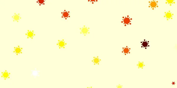 Textura Vectorial Amarillo Claro Con Símbolos Enfermedad Diseño Sencillo Estilo — Vector de stock