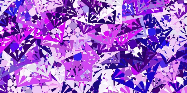 具有多边形的浅紫色矢量图案 网络材料图解与彩色抽象三角形 壁纸的设计 — 图库矢量图片