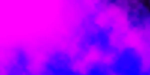 Rosa Claro Patrón Vector Azul Con Nubes — Archivo Imágenes Vectoriales