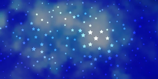 Modèle Vectoriel Bleu Foncé Avec Étoiles Néon Illustration Abstraite Géométrique — Image vectorielle