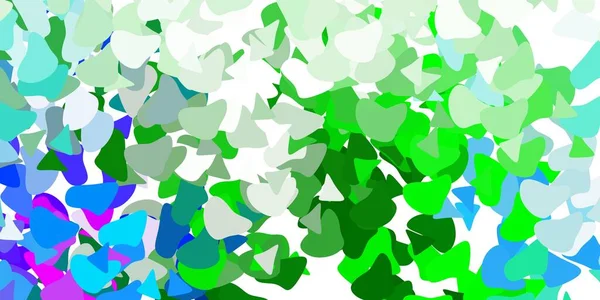 Jasnoróżowe Zielone Tło Wektorowe Przypadkowymi Formami Kolorowe Abstrakcyjne Formy Gradientem — Wektor stockowy