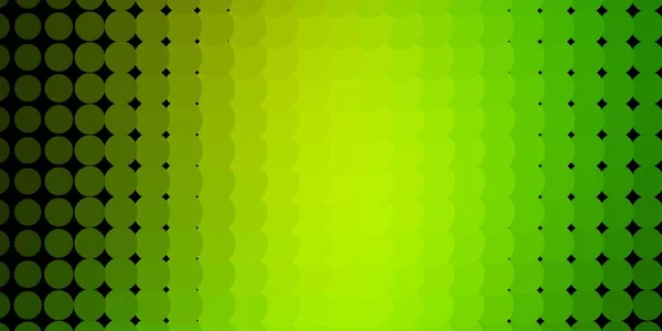 Světle Zelená Žlutá Vektorová Textura Disky Abstraktní Ilustrace Barevnými Skvrnami — Stockový vektor
