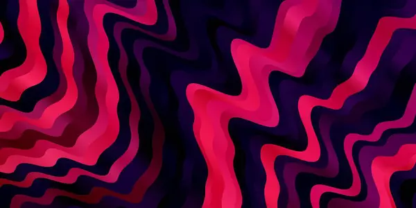 Dark Purple Pink Vector Background Bent Lines — Stock Vector