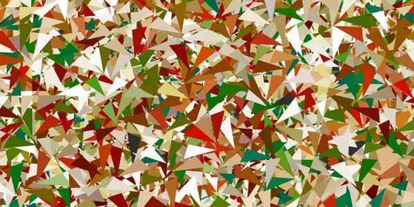 Verde Chiaro Disposizione Vettoriale Gialla Con Forme Triangolo Illustrazione Astratta — Vettoriale Stock