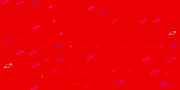 Modello Vettoriale Rosso Scuro Con Elementi Femministi Illustrazione Con Segni — Vettoriale Stock