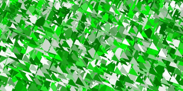 Hellgrüner Vektorhintergrund Mit Polygonalen Formen Webmaterialillustration Mit Bunten Abstrakten Dreiecken — Stockvektor