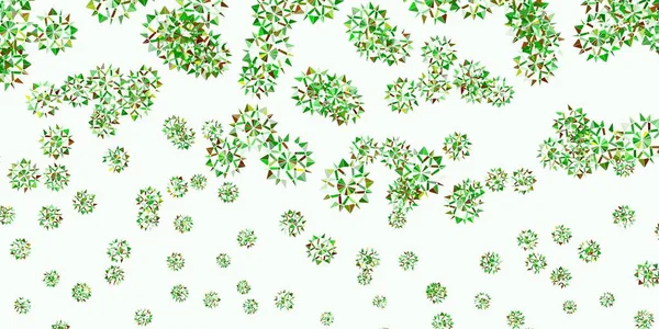Mise Page Vectorielle Vert Clair Avec Beaux Flocons Neige Gradient — Image vectorielle