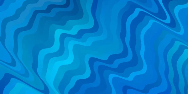 Heller Blauer Vektorhintergrund Mit Gebogenen Linien Bunte Abstrakte Illustration Mit — Stockvektor