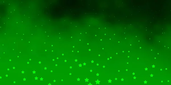 Patrón Vectorial Verde Oscuro Con Estrellas Abstractas — Vector de stock