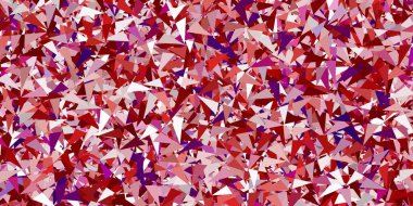 Açık pembe, çokgen şekilli kırmızı vektör deseni. Renkli soyut üçgenli web materyali çizimi. Duvar kağıtlarınız için tasarım.