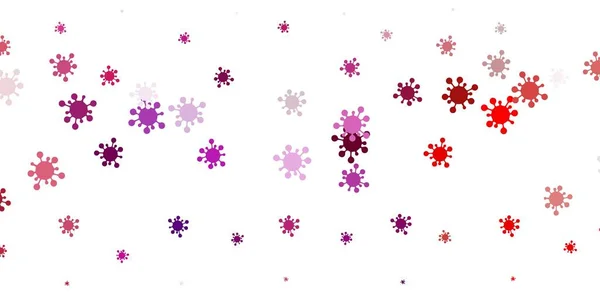 Plantilla Vectorial Rosa Claro Rojo Con Signos Gripe Diseño Sencillo — Vector de stock