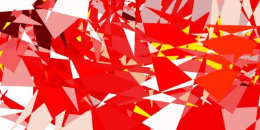 Üçgen şekilli açık turuncu vektör şablonu. Soyut tarzda, üçgen ve çizgilerle basit bir tasarım. Reklamlarınıza basit bir ekleme..