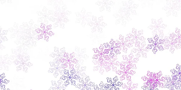 Modèle Gribouillage Vectoriel Rose Clair Avec Des Fleurs Fleurs Abstraites — Image vectorielle