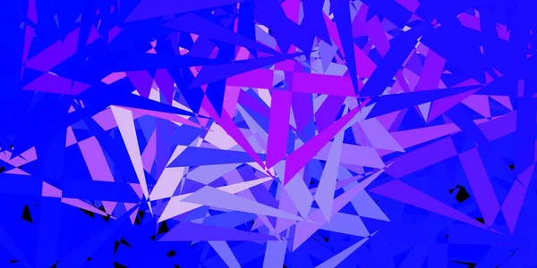Lichtroze Blauwe Vectortextuur Met Willekeurige Driehoeken Uitstekende Abstracte Illustratie Met — Stockvector