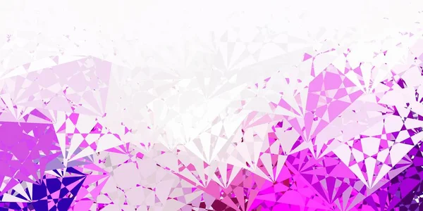 浅紫色 粉色矢量模板与三角形形状 宏伟的抽象说明与三角形的形状 精子的开始设计 — 图库矢量图片