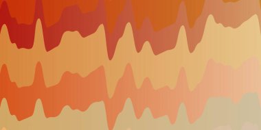 Açık Turuncu çizgili vektör şablonu. Eğri çizgileri olan renkli çizimler. Web siteleri, iniş sayfaları için desen.