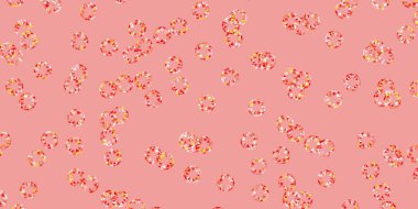 Açık kırmızı, daireli sarı vektör şablonu. Doğa tarzında renkli noktaları olan soyut illüstrasyon. Bir marka kitabı için yeni şablon.