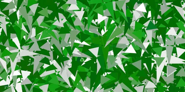 Шаблон Светло Зелёного Вектора Треугольными Фигурами Иллюстрация Абстрактными Красочными Треугольными — стоковый вектор