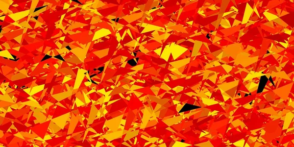 Светло Оранжевый Векторный Фон Треугольниками Современная Абстрактная Иллюстрация Красочными Треугольниками — стоковый вектор