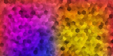 Açık mavi, basit altıgenli sarı vektör kapağı. Soyut tarzda akıllı tasarım ve bir yığın gradyan altıgen. Duvar kağıdı kalıpları için doku.