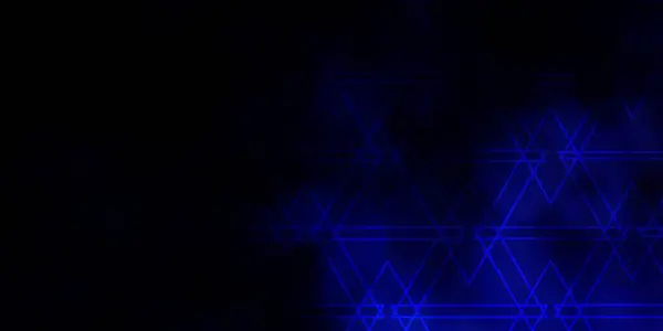 Modelo Vetor Blue Escuro Com Cristais Triângulos — Vetor de Stock