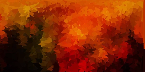 Sötét Narancssárga Vektor Poli Háromszög Elrendezés Dekoratív Színes Illusztráció Absztrakt — Stock Vector