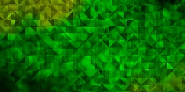 Blu Scuro Sfondo Vettoriale Verde Con Linee Triangoli Bella Illustrazione — Vettoriale Stock