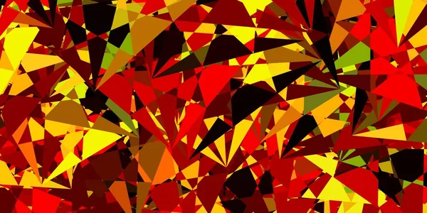 Donkergroen Gele Vectorachtergrond Met Driehoeken Webmateriaal Illustratie Met Kleurrijke Abstracte — Stockvector