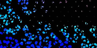 Kaotik şekilli koyu pembe, mavi vektör arkaplan. Basit gradyan şekilli renkli bir çizim. Reklamlarınız için modern tasarım.