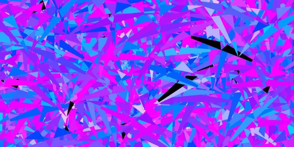 Luz Rosa Fundo Vetor Azul Com Triângulos Excelente Ilustração Abstrata — Vetor de Stock